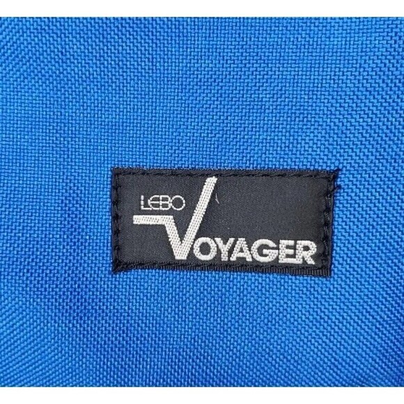 VTG LEBO Cassette Holder Padded Removeable Shell/Strap Blue Zip Pocket Holds 30 - Picture 2 of 13